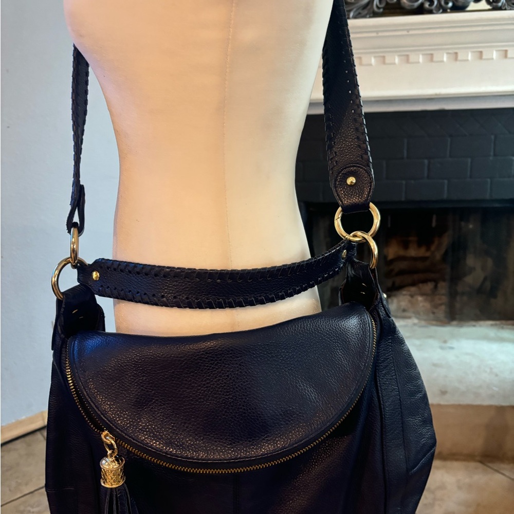 Onna Erlich Navy blue Leather Shoulder Bag